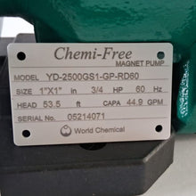 Cargar imagen en el visor de la galería, Bomba Magnética Anticorrosiva World Chemical YD-2500GS1-GP-RD60 (Sin Motor)