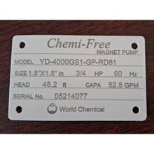 Cargar imagen en el visor de la galería, Cabezal de Bomba Magnética World Chemical Chemi-Free | Mod. YD-4000GS1-GP-RD61
