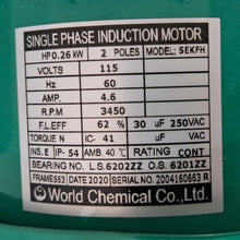 Cargar imagen en el visor de la galería, Bomba Química de Acoplamiento Magnético World Chemical | Mod. YD-20Y6GS1-GP-RD61-FF (0.26 kW / 115V)
